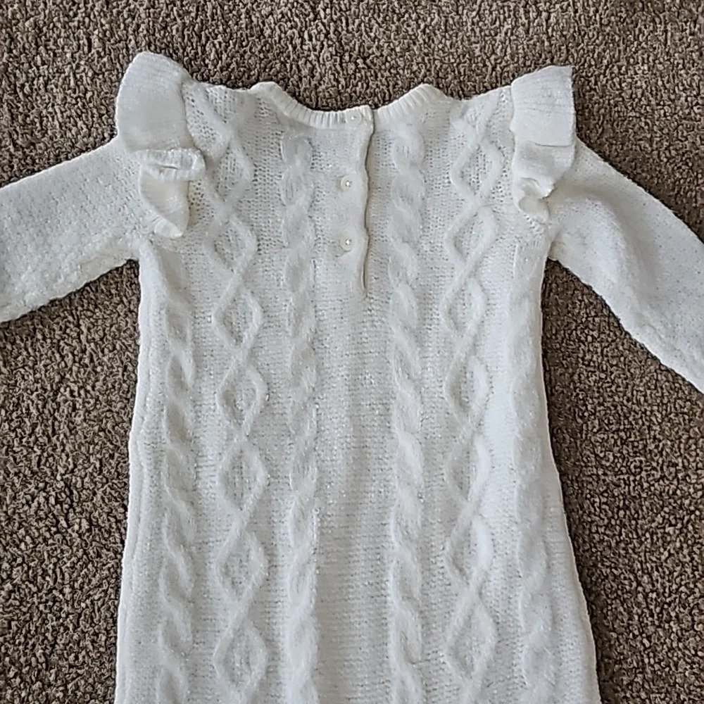 Oshkosh B'gosh Ivory Cable Knit One Piece Sweater 18 Months NEW